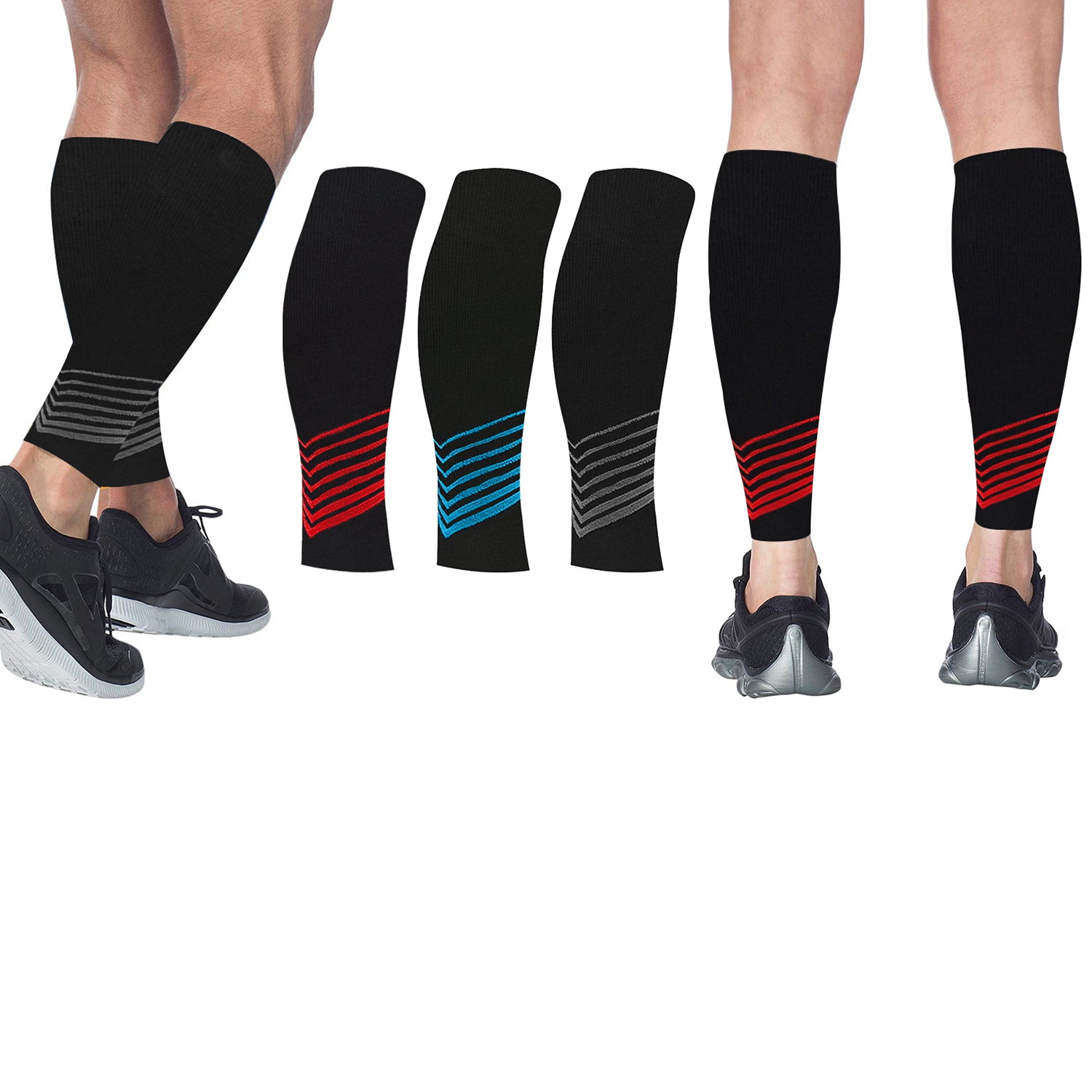 3-Pairs: Ultra Comfort Pain Relief Calf Shin Compression Support Sleev –  CopperFlux