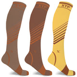 Copper Compression Striped Knee High Socks