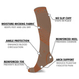 Copper Compression Striped Knee High Socks