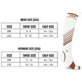 Copper Compression Striped Knee High Socks (1-Pair)