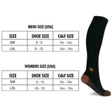 Copper Infused High Performance Anti Fatigue Knee High Compression Socks (1-Pair)