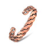 Adjustable Cuff Copper Magnetic Therapy Copper Bracelet Bangle For Men And Women Twisted Design