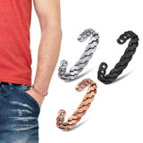 Adjustable Cuff Copper Magnetic Therapy Copper Bracelet Bangle For Men And Women Twisted Design