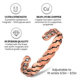 Adjustable Cuff Copper Magnetic Therapy Copper Bracelet Bangle For Men And Women Twisted Design