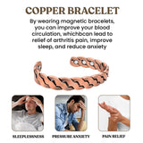 Adjustable Cuff Copper Magnetic Therapy Copper Bracelet Bangle For Men And Women Twisted Design