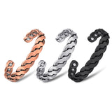 Adjustable Cuff Copper Magnetic Therapy Copper Bracelet Bangle For Men And Women Twisted Design
