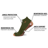 Copper-Infused Low Cut Ankle Length Compression Socks (3-Pairs)