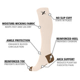 Unisex Sports Knee High Compression Socks (3-Pairs)