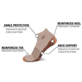 Copper-Infused Low Cut Ankle Length Compression Socks (3-Pairs)