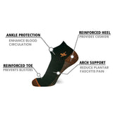 Copper-Infused Low Cut Ankle Length Compression Socks (3-Pairs)