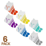 White Edition Ultra V-Striped Ankle Compression Socks (6-Pairs)