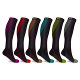 6-Pairs: EveryDay Wear Support and Recovery Copper Compression Knee High Socks