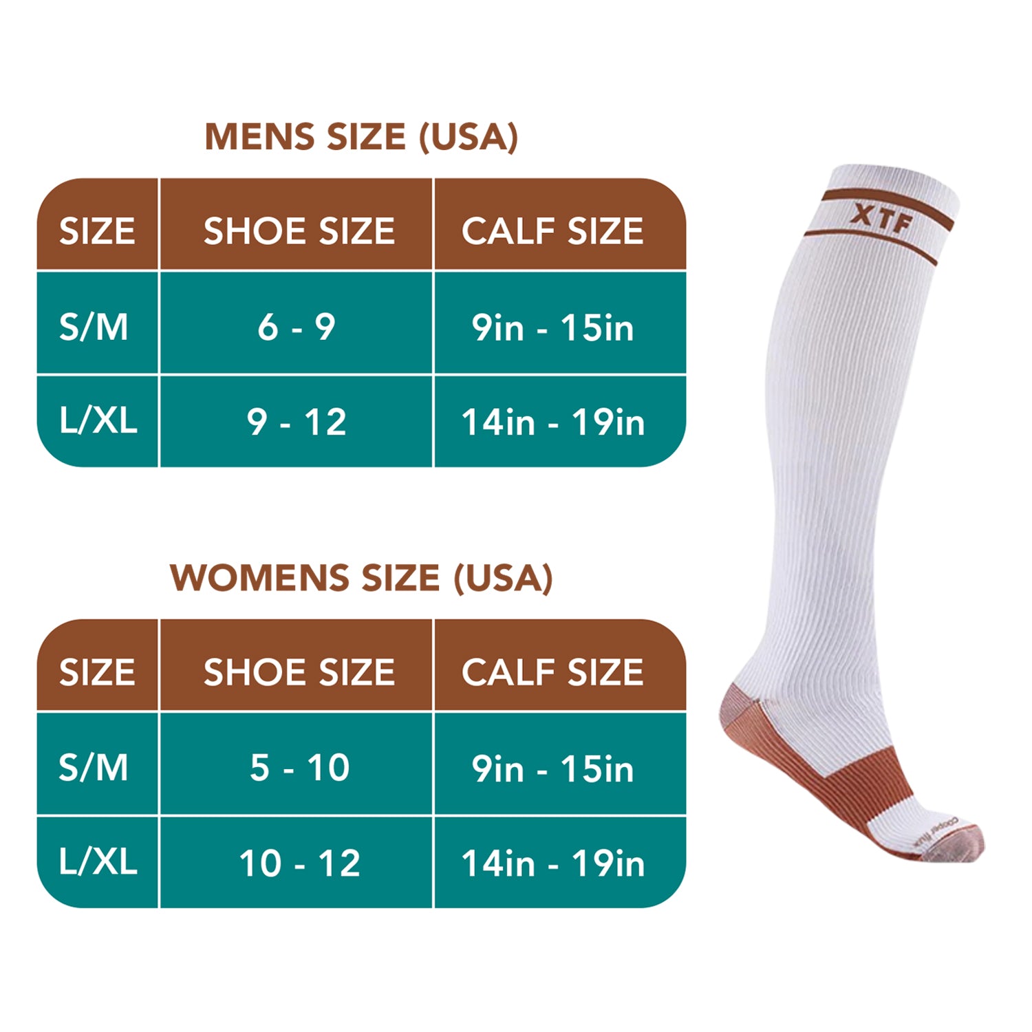 COPPER-INFUSED KNEE-HIGH COMPRESSION SOCKS (6-PAIRS) CopperFlux COPPER-INFUSED KNEE-HIGH COMPRESSION SOCKS (6-PAIRS) CopperFlux
