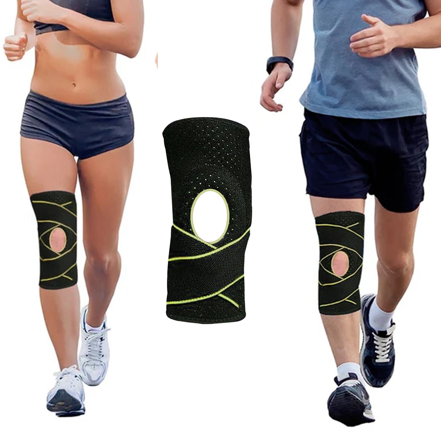 Copper-Infused Knee Compression Sleeve with Adjustable Straps