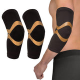 Copper Compression Support And Recovery Elbow Sleeve (2-Pairs)
