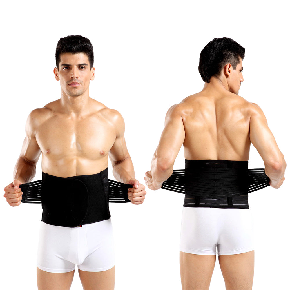 Men's Adjustable Double-Compression Waist-Slimming Workout Back Support Belt