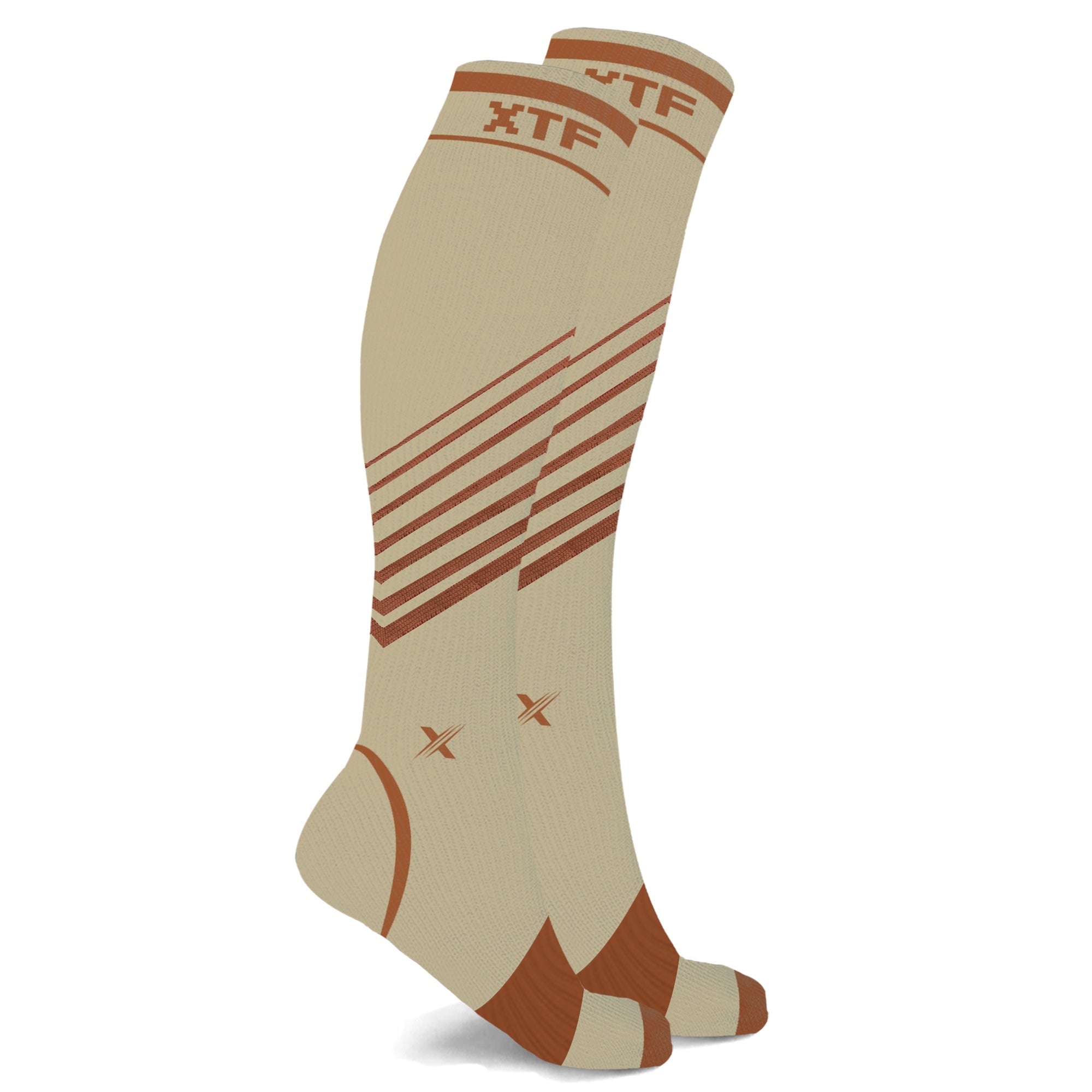 COPPER COMPRESSION STRIPED KNEE-HIGH SOCKS (3-Pairs)