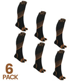 COPPER-INFUSED KNEE-HIGH COMPRESSION SOCKS (6-PAIRS)